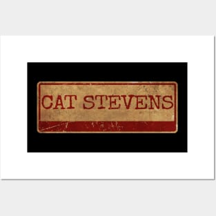 Aliska text red gold retro Cat Stevens Posters and Art